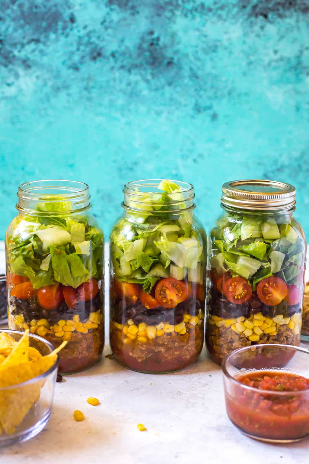 Instant Pot Taco Salad in Jars