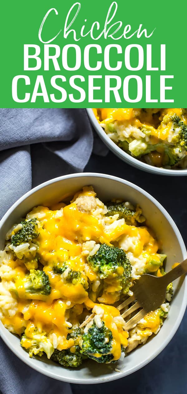 This Instant Pot Healthy Chicken Broccoli Rice Casserole is a delicious, lighter version of the traditional cheesy rice dish, and it's made in the pressure cooker so it's a one-pot 30 minute dinner idea! #instantpot #chickenbroccoli #casserole