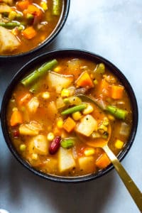 Instant Pot Vegetable Bean Soup - Eating Instantly