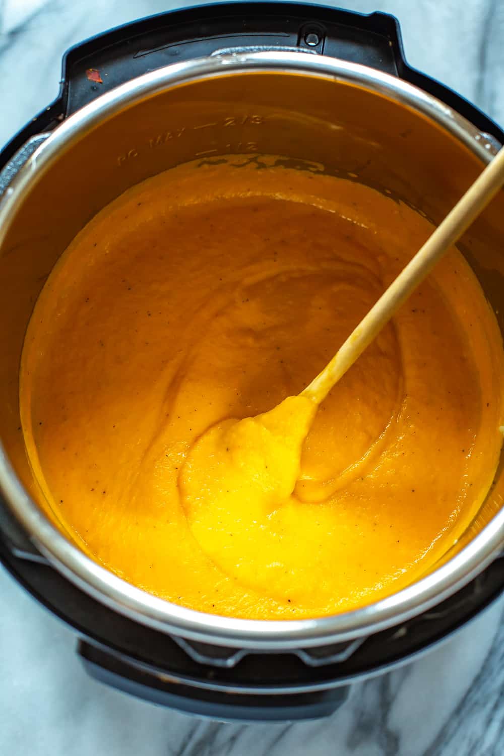 creamy Carrot Ginger Soup in an Instant Pot