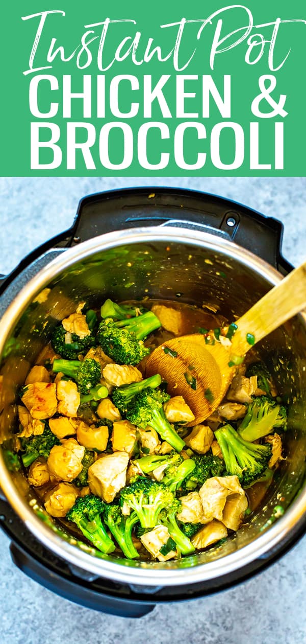 This Instant Pot Chinese Chicken and Broccoli is a healthy one pot stir fry recipe using pantry staples. It's an easy chicken dinner that comes together in less than 30 minutes! #instantpot #chinesechicken #chickenandbroccoli