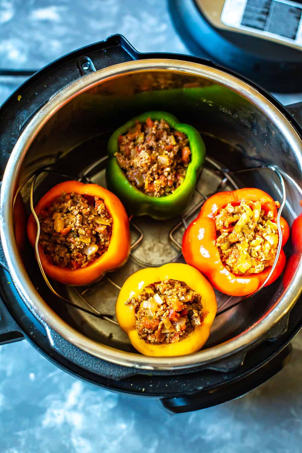 Mexican stuffed peppers in Instant Pot