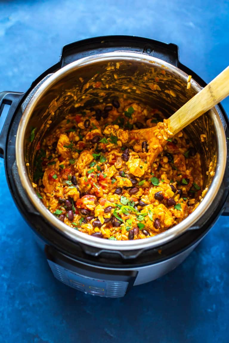 Instant Pot Chicken Burrito Bowl {Quick + Easy} Eating Instantly