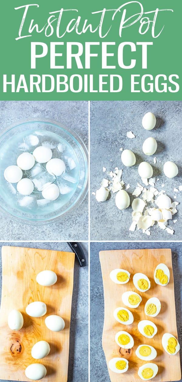 These Instant Pot Hard Boiled Eggs turn out perfectly every time - there are instructions for hard & soft boiled eggs, as well as ideas on how to use them! #instantpot #hardboiledeggs
