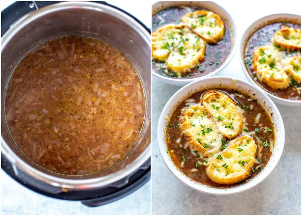 Instant Pot French Onion Soup Eating Instantly