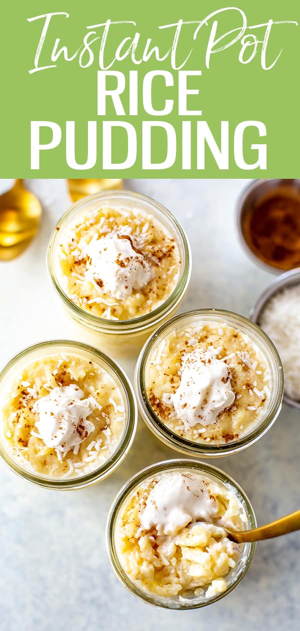 This Instant Pot Rice Pudding is a deliciously creamy, easy dessert! All you need is white rice, milk, sugar and vanilla #instantpot #ricepudding