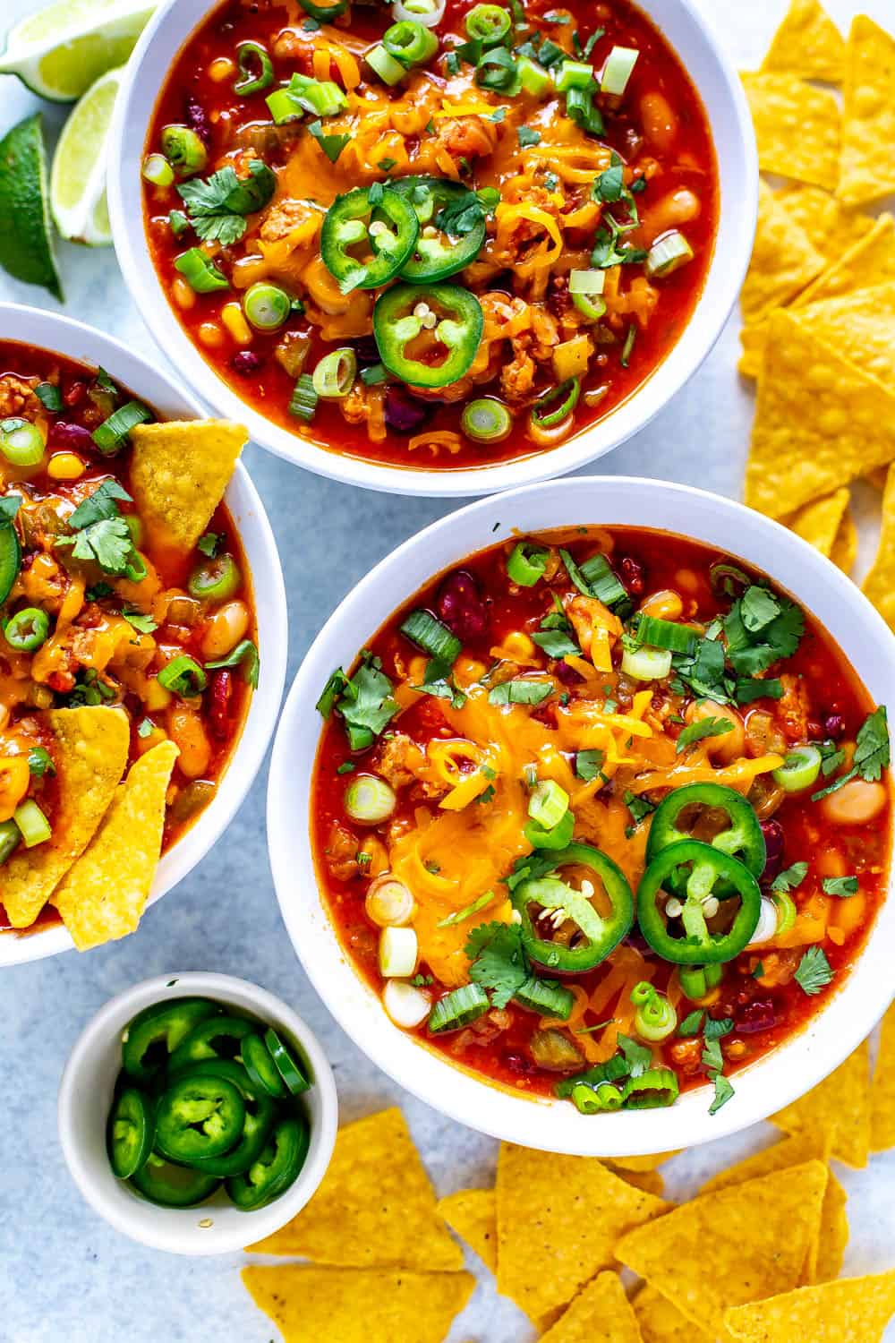 Instant Pot Turkey Chili {Healthy + Easy} via Eating Instantly