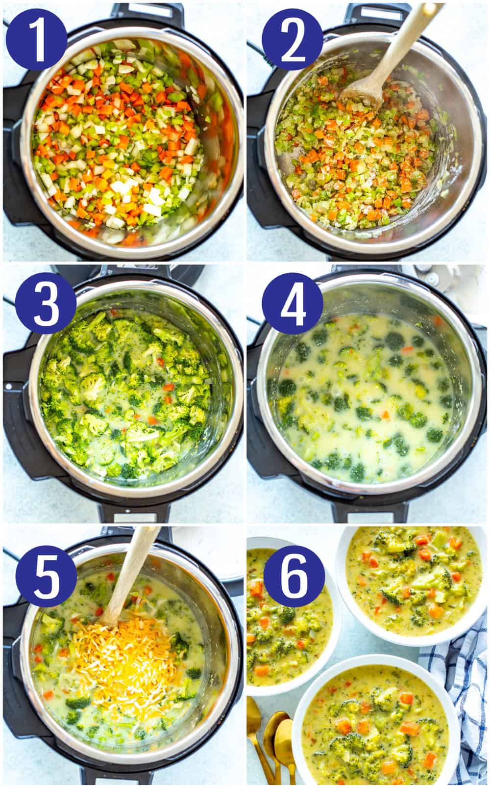 Instant Pot Broccoli Cheddar Soup