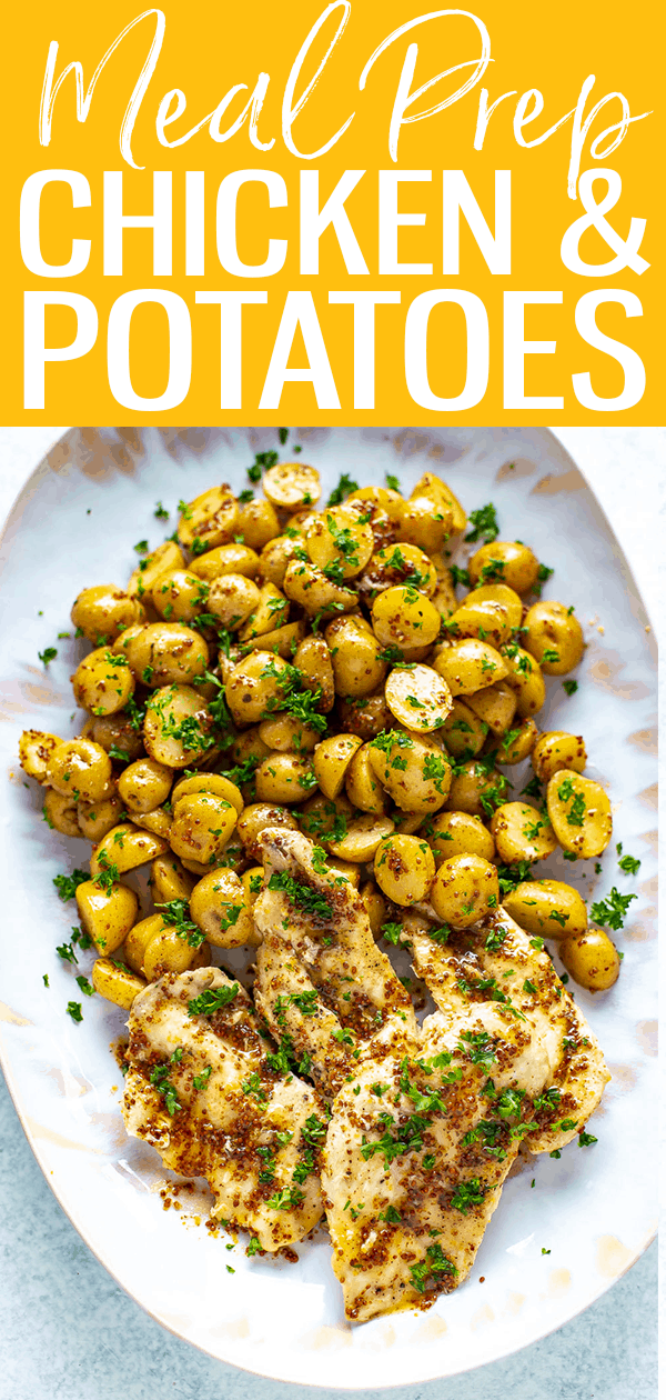 It is SO easy to make Instant Pot Chicken and Potatoes together at the same time - follow this recipe for an easy honey mustard sauce to boot! #chickenandpotatoes #instantpot