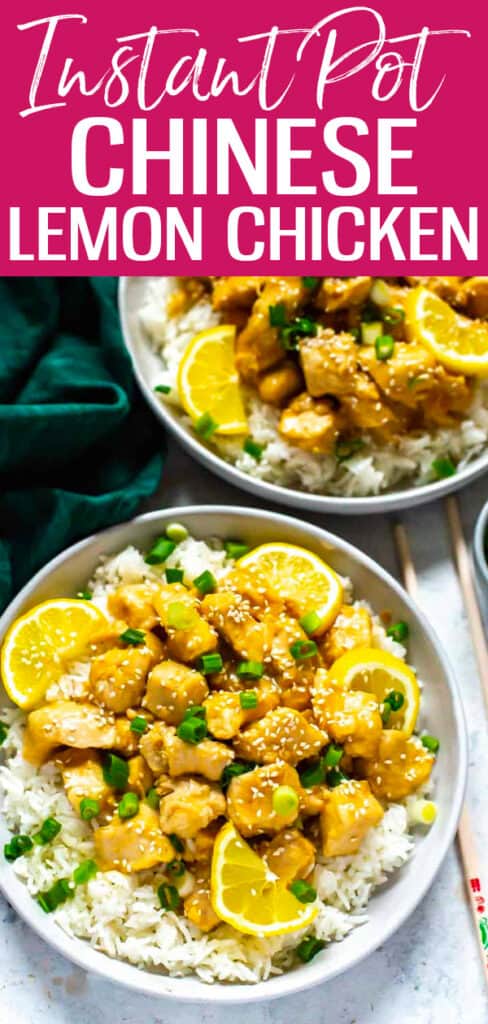 This Instant Pot Chinese Lemon Chicken is a delicious takeout recipe with a savoury lemon sauce that comes together with pantry staples!  #lemonchicken #chinese #instantpot