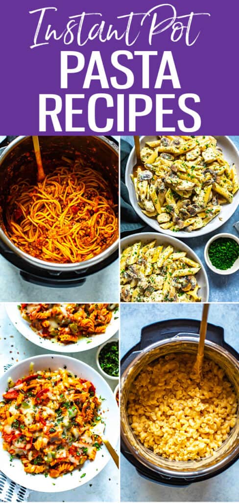 Making pasta in the Instant Pot is the best! These Easy and Healthy Instant Pot Pasta Recipes will feed your family in a flash. #instantpot #pasta