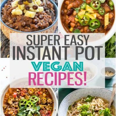 These Instant Pot vegan recipes are here to help make your weekly meal planning easier! From vegan breakfast recipes to soups and stews, and even vegan desserts, we are covering all of the bases! #instantpotvegan #veganrecipes